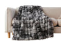 Bubble Tie Dye Throw Blanket Soft Cozy Microfiber Lightweight Warm -Dark Grey L V1263-JX-7382-3