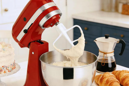 Coated Flat Beater for KitchenAid 4.5-5QT Tilt Head Stand Mixer For K5AB K5SS V1263-JX-7385