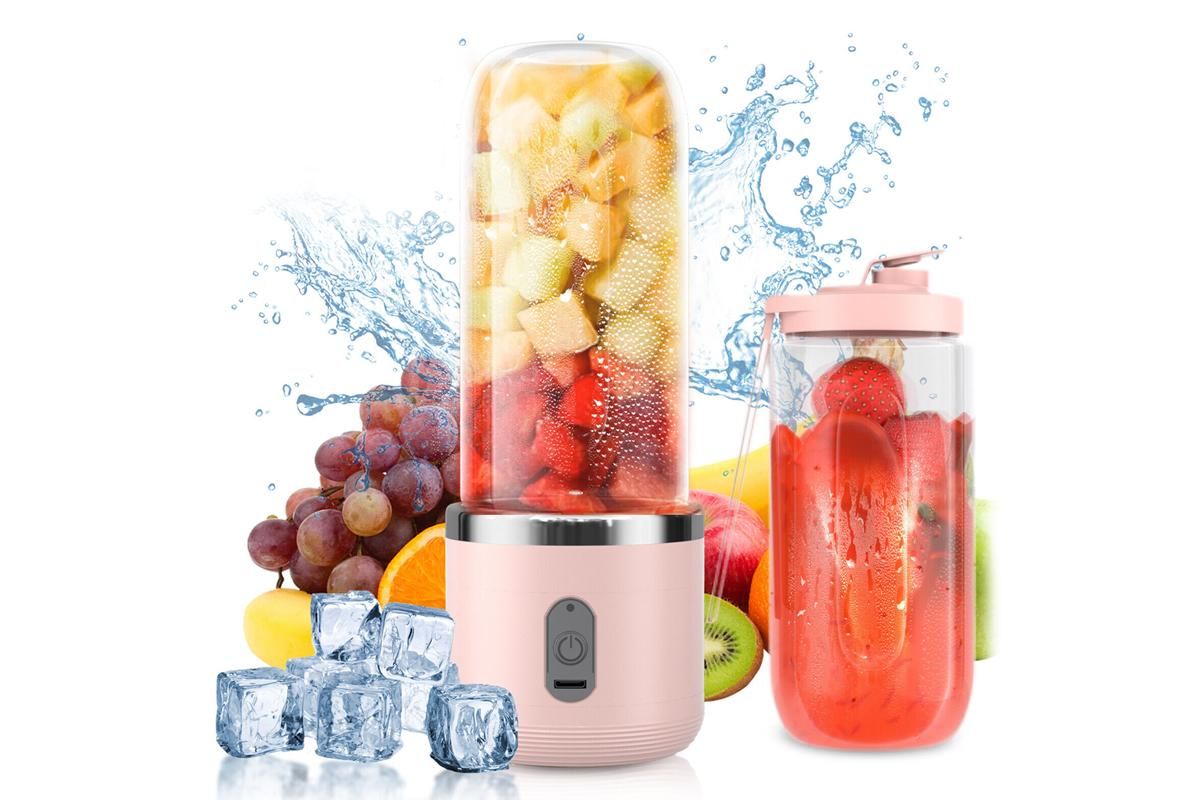 Electric Mini Juice Maker Portable 400ml Blender Smoothie Juicer Machine-Pink V1263-JX-7389