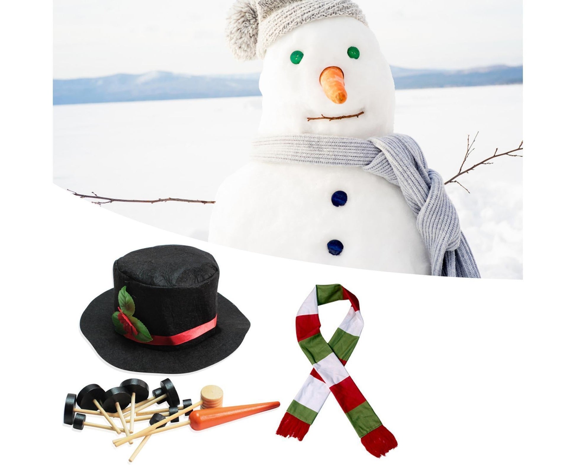 1 Set Snowman Decoration DIY Building Set for Home V1263-JX-739