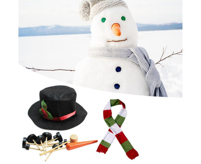 1 Set Snowman Decoration DIY Building Set for Home V1263-JX-739