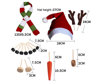 1 Set Snowman Decoration DIY Building Set for Home V1263-JX-739