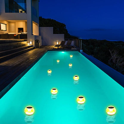 Floating Solar Pool Lights Solar Water Floating Light Outdoor Waterproof Night Light Home Garden Pool V1263-JX-7390