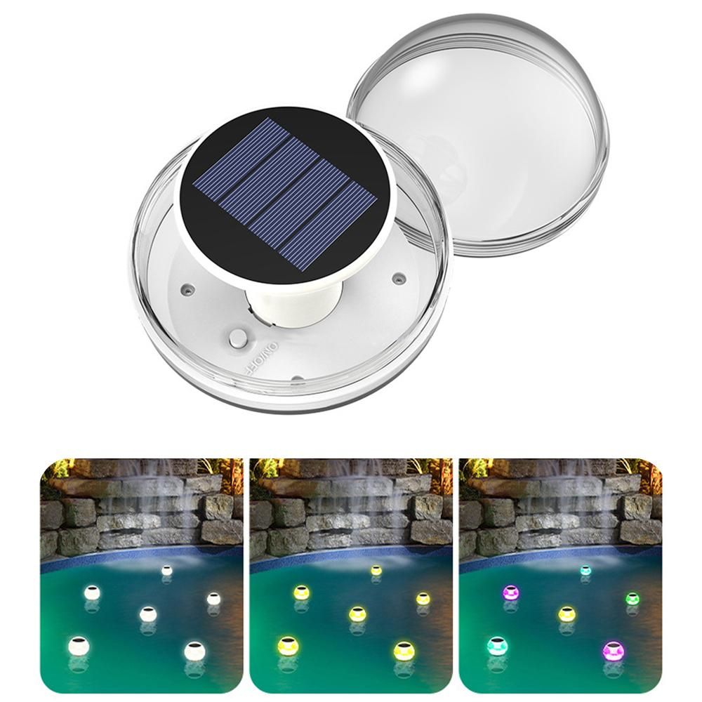 Floating Solar Pool Lights Solar Water Floating Light Outdoor Waterproof Night Light Home Garden Pool V1263-JX-7390