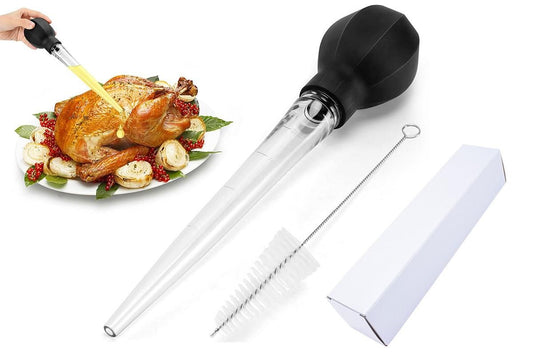 Meat and Poultry Baster Heat Resistant Turkey Syringe with Cleaning Brush V1263-JX-7392