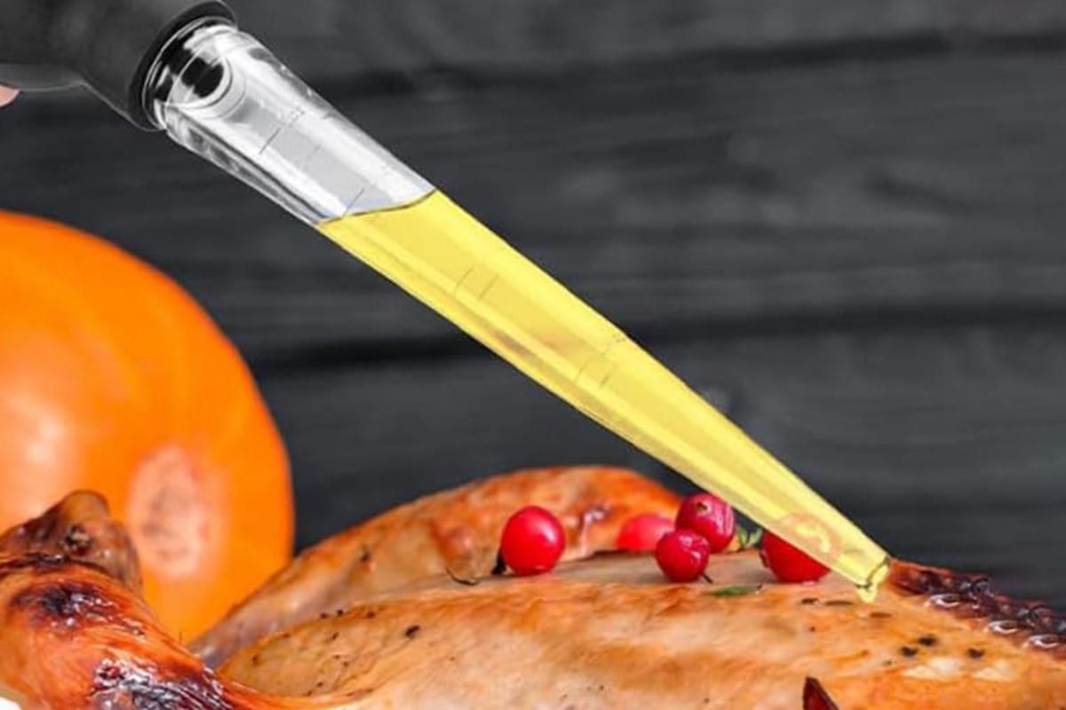Meat and Poultry Baster Heat Resistant Turkey Syringe with Cleaning Brush V1263-JX-7392