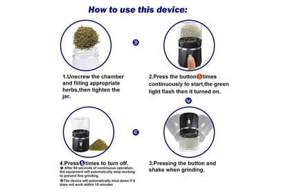 Mini Automatic Herb Grinder Spice Grinder USB Rechargeable-ST1 V1263-JX-7393
