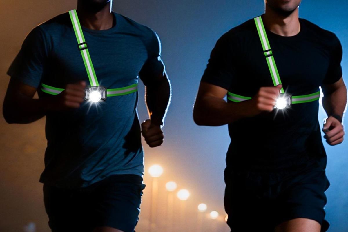 Running Lights for Runners Reflective Running Vest for Night Walking Cycling V1263-JX-7396