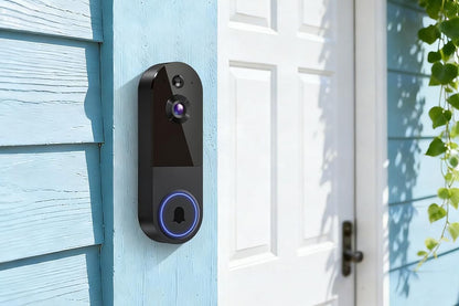 Smart Video Doorbell Camera Wireless Outdoor Doorbell Camera-Black V1263-JX-7397