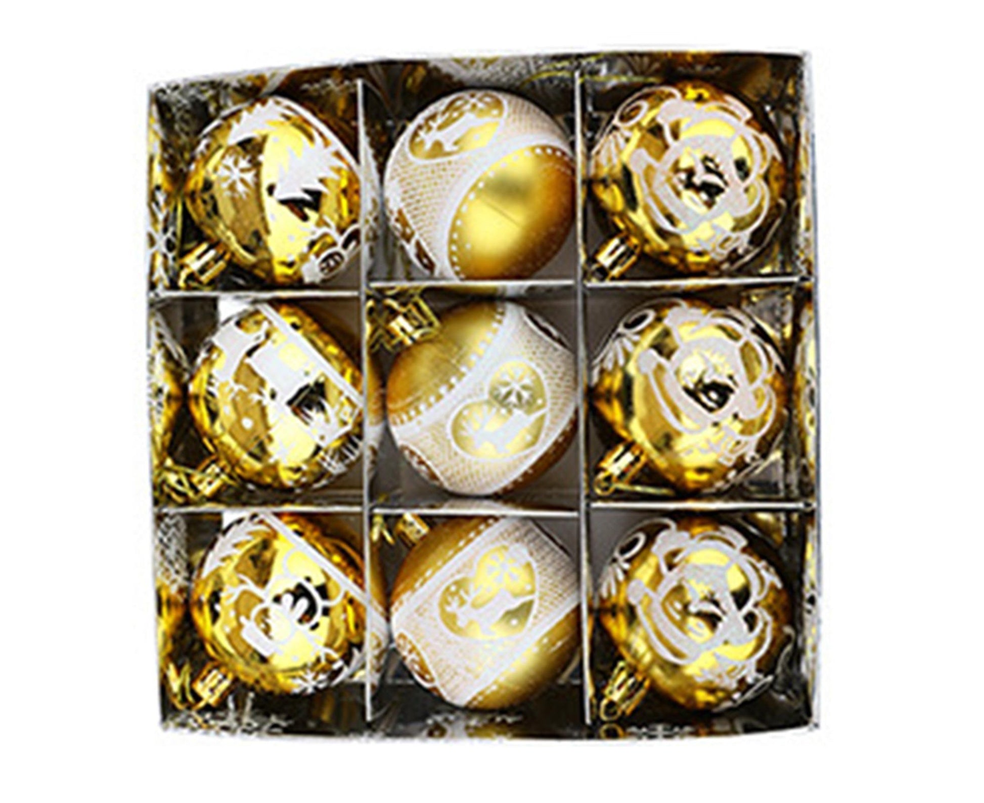 Xmas Ball Pendant Shiny Painted Balls-Golden V1263-JX-740