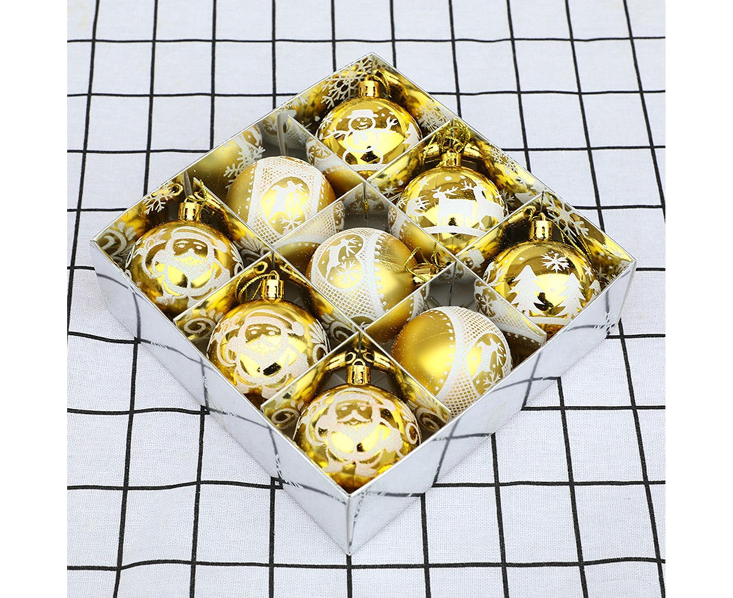 Xmas Ball Pendant Shiny Painted Balls-Golden V1263-JX-740
