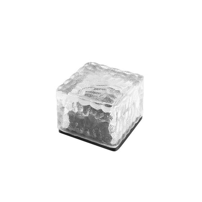 Solar LED Ice Cube Floor Tile Ground Lamp Lawn Lamp -White V1263-JX-7400