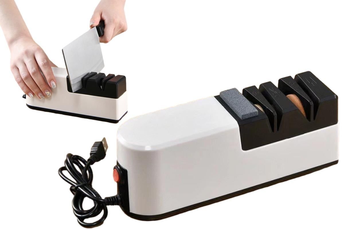 USB Charging Electric Knife Sharpener Professional 4 Stage Chef Knife Sharpening Tool V1263-JX-7401