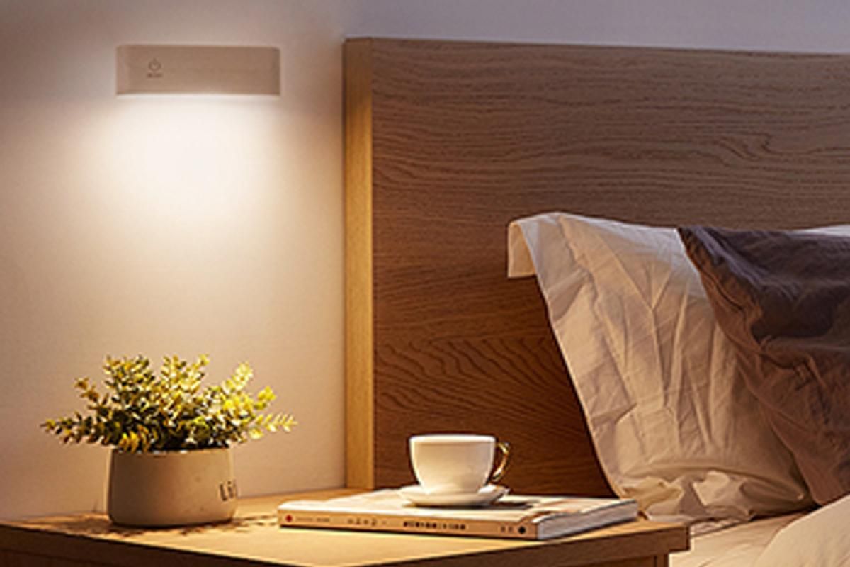 Battery Operated Wall Sconce Wooden Night Light Rotatable Cordless Wall Lamp V1263-JX-7406