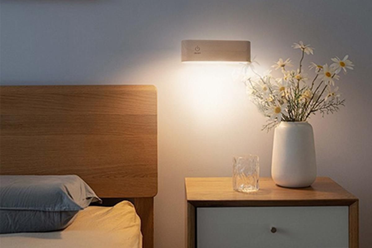 Battery Operated Wall Sconce Wooden Night Light Rotatable Cordless Wall Lamp V1263-JX-7406