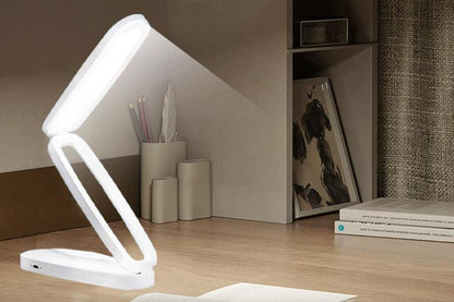 LED Desk Lamp Eye-Caring Foldable Desk Light Touch Control Reading Lamp-White V1263-JX-7407