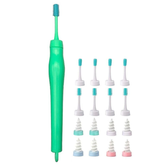 16pcs Ear Wax Remover Tool Reusable Spiral Ear Wax Remover Silicone Ear Cleaner for Adults Kids -Green V1263-JX-7409-1