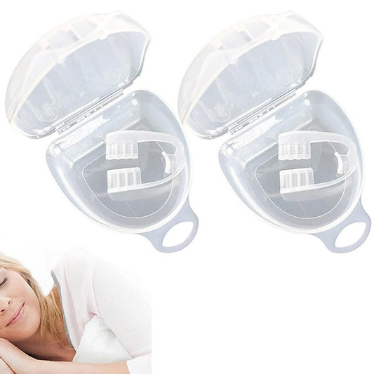 2pcs Anti Snore Mouth Guard Sleep Mouthguard Teeth Grinding Guard Dental Clenching Protector V1263-JX-7417
