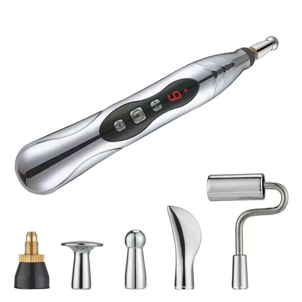 2pcs Electronic Acupuncture Pen Relief Pain Electric Massager Tools for Body Head Neck V1263-JX-7421