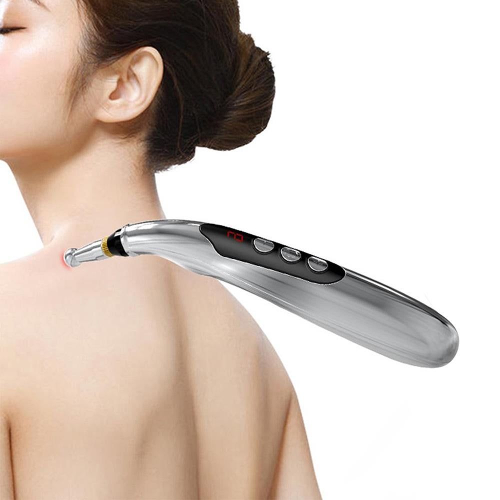 2pcs Electronic Acupuncture Pen Relief Pain Electric Massager Tools for Body Head Neck V1263-JX-7421