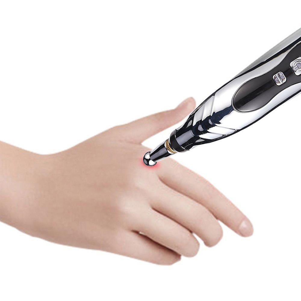 2pcs Electronic Acupuncture Pen Relief Pain Electric Massager Tools for Body Head Neck V1263-JX-7421