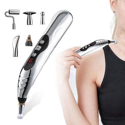 2pcs Electronic Acupuncture Pen Relief Pain Electric Massager Tools for Body Head Neck V1263-JX-7421