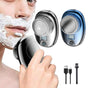 2pcs Mini Shaver Portable Electric Shaver Upgrade Rechargeable Pocket Razor for Men -Blue and Silver V1263-JX-7422