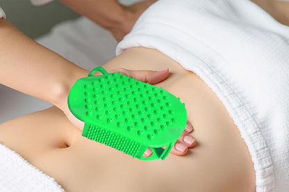 2Pcs Roller Ball Massager Glove Lymphatic Massage Muscle Release for Back-Green V1263-JX-7426-1