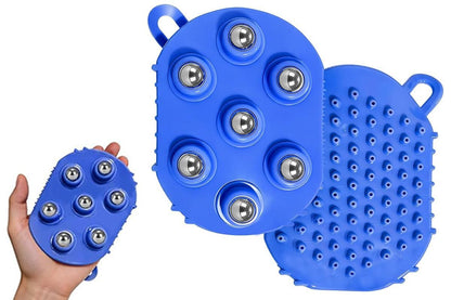 2Pcs Roller Ball Massager Glove Lymphatic Massage Muscle Release for Back-Blue V1263-JX-7426-2
