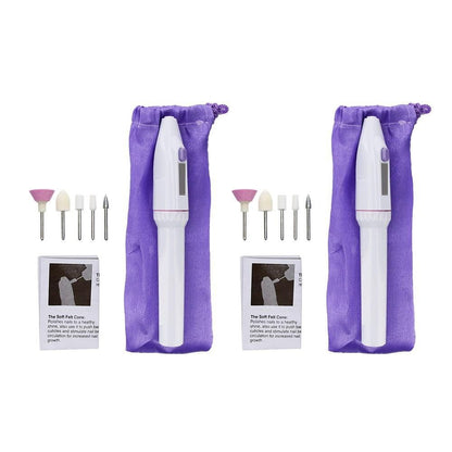 2 Sets Cordless Professional Manicure Pedicure Kit 5 in 1 Electric Nail Drill Machine V1263-JX-7429