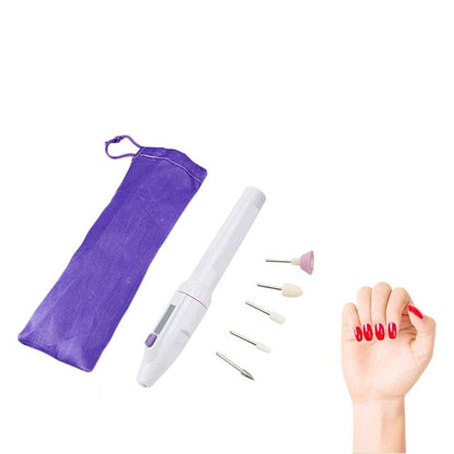 2 Sets Cordless Professional Manicure Pedicure Kit 5 in 1 Electric Nail Drill Machine V1263-JX-7429