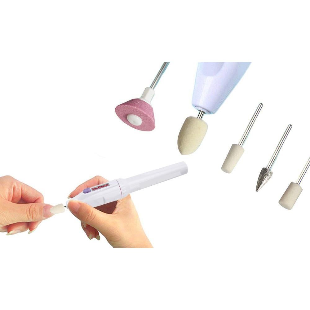 2 Sets Cordless Professional Manicure Pedicure Kit 5 in 1 Electric Nail Drill Machine V1263-JX-7429