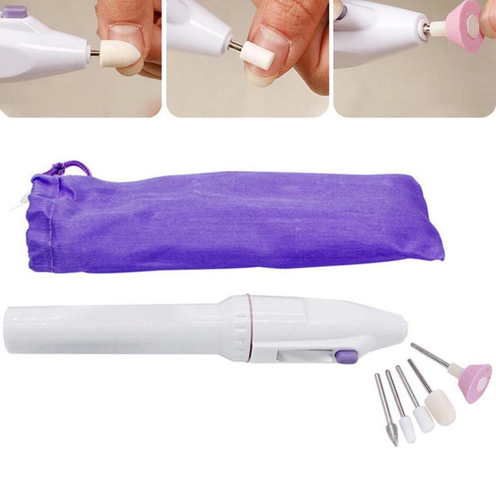 2 Sets Cordless Professional Manicure Pedicure Kit 5 in 1 Electric Nail Drill Machine V1263-JX-7429