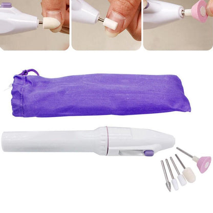 2 Sets Cordless Professional Manicure Pedicure Kit 5 in 1 Electric Nail Drill Machine V1263-JX-7429