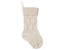 1Pc Xmas Stockings Knitted Hanging Socks-Ivory V1263-JX-743