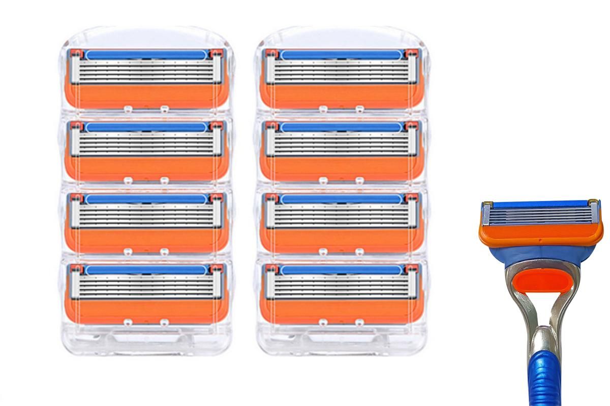 2 Sets of 4 Pcs Replacement 5 Blades Razor Blades for Men Razor Refills for Gillette V1263-JX-7430