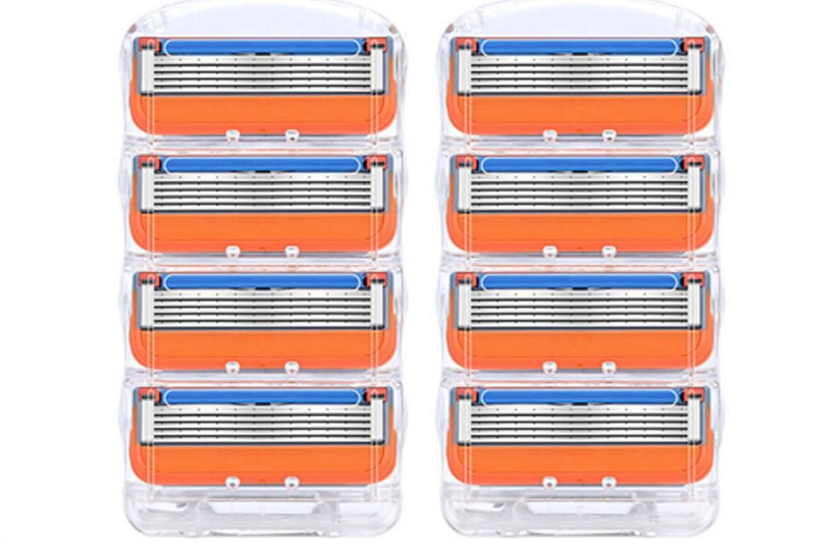 2 Sets of 4 Pcs Replacement 5 Blades Razor Blades for Men Razor Refills for Gillette V1263-JX-7430