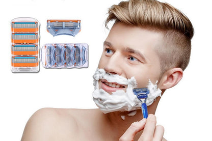 2 Sets of 4 Pcs Replacement 5 Blades Razor Blades for Men Razor Refills for Gillette V1263-JX-7430