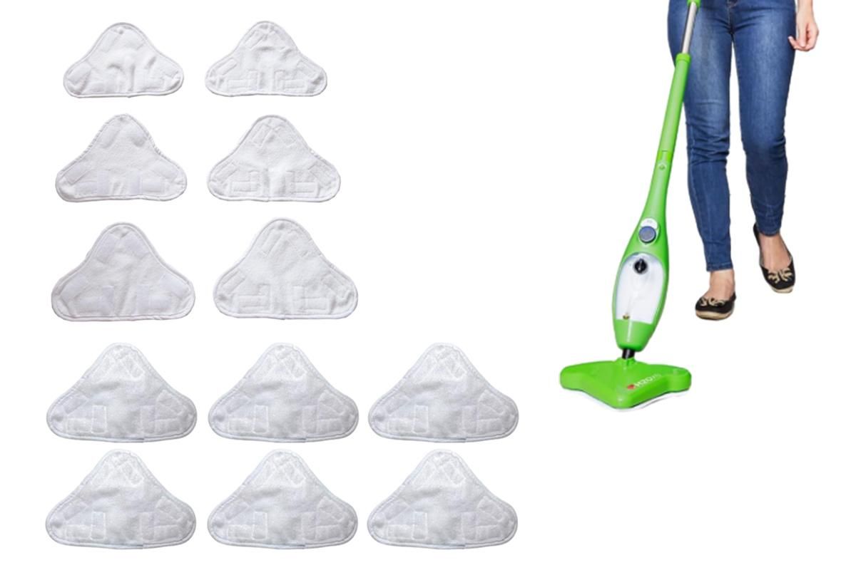 12Pcs Replacement Microfibre Washable Steam Mop Cleaning Pads For H20 X5 Steam Cleaner V1263-JX-7431