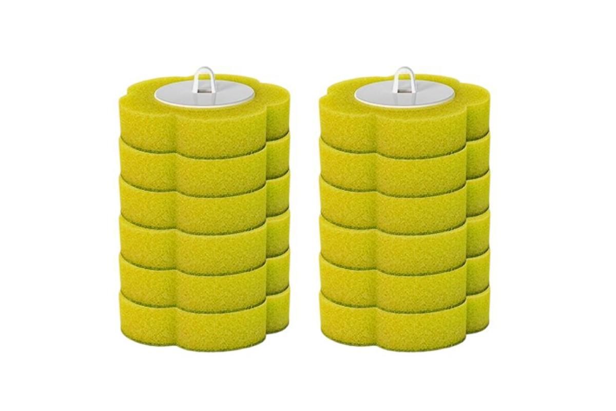 12pcs Toilet Replacement Brush Heads Toilet Bowl Cleaning Kit-Green head V1263-JX-7432-1