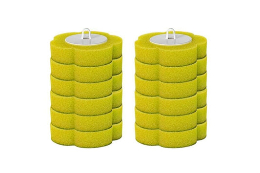 12pcs Toilet Replacement Brush Heads Toilet Bowl Cleaning Kit-Green head V1263-JX-7432-1
