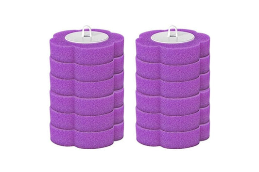 12pcs Toilet Replacement Brush Heads Toilet Bowl Cleaning Kit-Purple head V1263-JX-7432-2