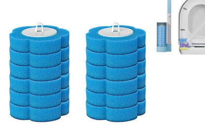12pcs Toilet Replacement Brush Heads Toilet Bowl Cleaning Kit-Blue head V1263-JX-7432-3