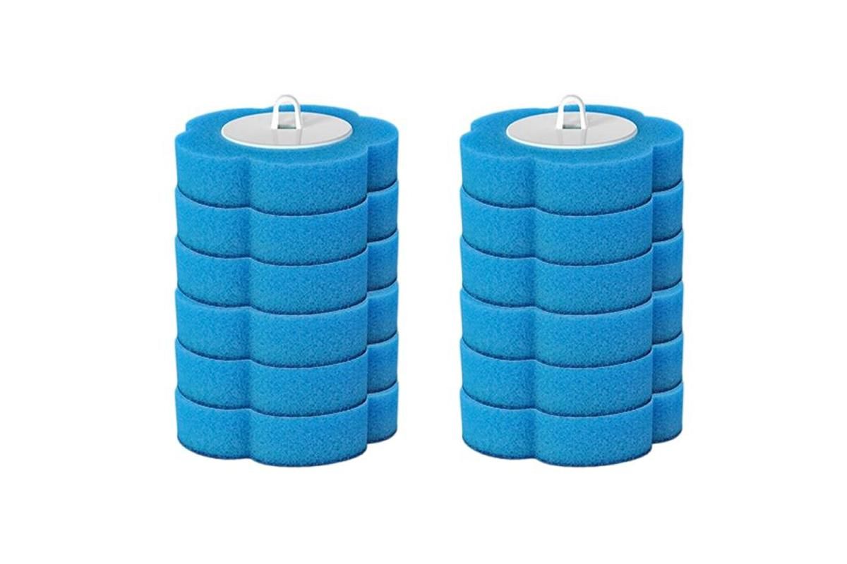 12pcs Toilet Replacement Brush Heads Toilet Bowl Cleaning Kit-Blue head V1263-JX-7432-3