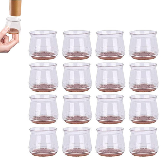 16pcs Chair Leg Floor Protectors Silicone Furniture Sliders for Chair Foot for Hardwood Floors V1263-JX-7434