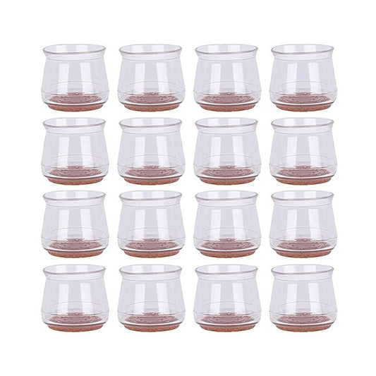 16pcs Chair Leg Floor Protectors Silicone Furniture Sliders for Chair Foot for Hardwood Floors V1263-JX-7434