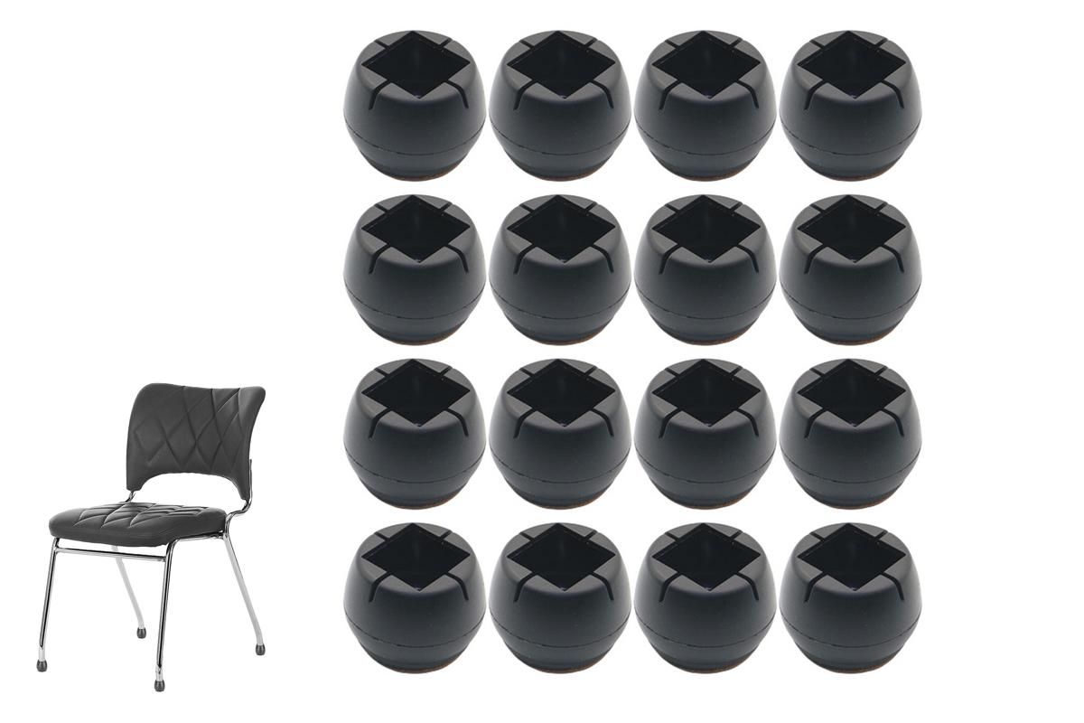 16pcs Chair Leg Floor Protectors Soft Silicone Round Covers with Glide Pads-Round V1263-JX-7435