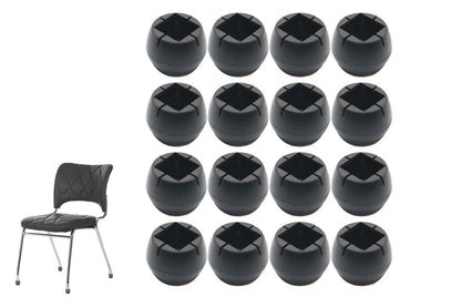 16pcs Chair Leg Floor Protectors Soft Silicone Round Covers with Glide Pads-Round V1263-JX-7435