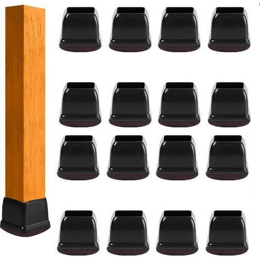 16pcs Silicone Chair Leg Floor Protectors Furniture Leg Feet Cup for Hardwood Floors with Wrapped Felt V1263-JX-7436-1