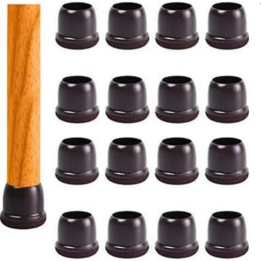 16pcs Silicone Chair Leg Floor Protectors Furniture Leg Feet Cup for Hardwood Floors with Wrapped Felt -Round V1263-JX-7436-4